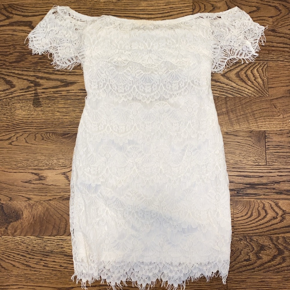 White off shoulder dress